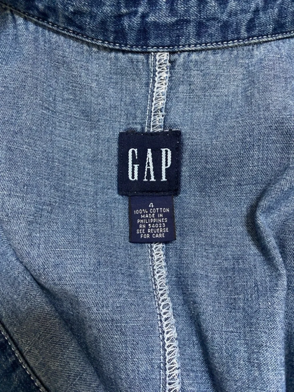 Gap Women’s Vintage 90s Denim Sleeveless Maxi Dress Button-Down in Blue Size 4 - Picture 2 of 8